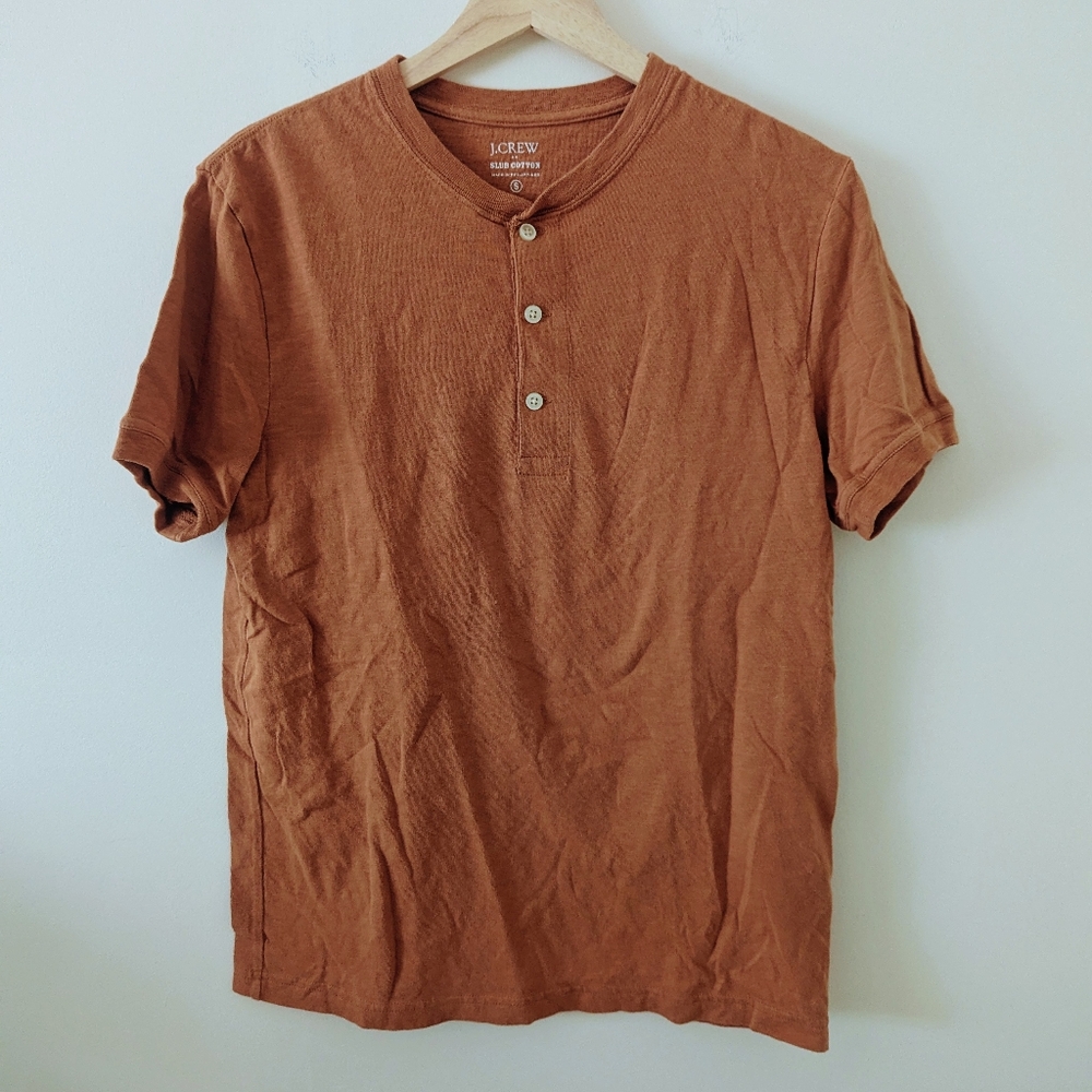 J Crew size small mens polo shirt orange